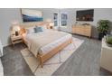 Cozy bedroom featuring a bed, soft lighting, and a serene atmosphere at 4047 Orchard Valley Ln, Indianapolis, IN 46235