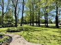 Expansive lawn with garden beds provides serene outdoor enjoyment at 2408 E Stafford Pl, Martinsville, IN 46151