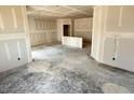 Unfinished basement providing a blank canvas for customization and expansion, showing open space and potential at 1419 School Bell Dr, Greenwood, IN 46143