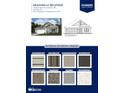 Chatham floor plan showing the exterior elevation with a two-car garage and detailed trim at 1419 School Bell Dr, Greenwood, IN 46143