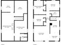 Detailed two-story floor plan showing room layouts, dimensions, and spatial relationships at 447 S Bradley Ave, Indianapolis, IN 46201