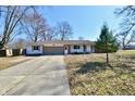 Charming ranch-style home with a well-manicured front yard and a long driveway at 7953 Forest Park Dr, Indianapolis, IN 46217