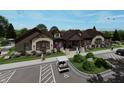 Charming community clubhouse with stone accents, lush landscaping, and convenient parking at 16429 Mount Logan Rd, Noblesville, IN 46060