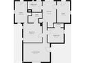 Layout features open kitchen, living room, and multiple bedrooms, offering a functional design with clearly labeled measurements at 6616 W Thompson Rd, Indianapolis, IN 46241