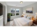 Comfortable bedroom with lots of light, a cozy rug, and tasteful decor at 307 Beacon Point Ln, Fortville, IN 46040