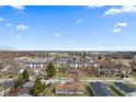 Neighborhood aerial view showing the density, style of homes, and nearby landscape at 1620 S East St, Lebanon, IN 46052