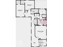 Upstairs floor plan showing the layout of the bedrooms, bathrooms, laundry, and loft areas at 15982 Meadow Frost Ct, Fishers, IN 46037