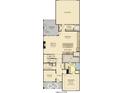 First floor plan featuring a study, open great room, gourmet kitchen, and a three-car garage at 20147 Chad Hittle Blvd, Westfield, IN 46074