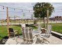 Cozy backyard patio with a seating area perfect for outdoor dining at 1508 N Woodridge Ave, Muncie, IN 47304