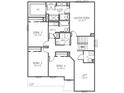 Second floor plan featuring 4 bedrooms, 2 bathrooms, laundry room, linen closet, and a loft area at 13752 N George Ct, Camby, IN 46113