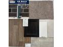 Sample design palette featuring brick, paint, flooring and hardware options at 4777 E Summerfield Dr, Camby, IN 46113