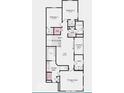 Detailed second floor floorplan of a townhome featuring 3 bedrooms, 2 baths, a loft and covered deck at 5785 Cr W 750 N, McCordsville, IN 46055