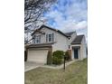 Charming two-story home with a manicured lawn and an attached two-car garage at 8033 Lake Tree Cir, Indianapolis, IN 46217