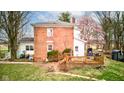 View of the deck, patio and backyard of this home at 10573 W 550 N, Thorntown, IN 46071