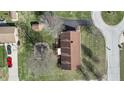 Birds eye view of backyard, house and neighborhood, showcasing roof, layout, and proximity to nearby homes at 298 Northridge Dr, Mooresville, IN 46158
