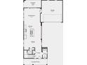 Detailed floor plan showcasing the layout of the first level including the kitchen, dining, great room and garage at 13395 Vickery Ridge Dr, Fishers, IN 46037