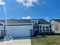 Attractive home featuring a two-car garage, well-kept lawn, and pleasing architectural details in a suburban setting at 19350 Goins Blvd, Westfield, IN 46074