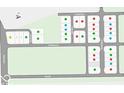 Community map showcases lot locations within the neighborhood at 9198 Anthem Ave, Plainfield, IN 46168