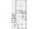 First story floor plan showcasing a kitchen, dining room, great room, and a two-car garage at 9210 Anthem Ave, Plainfield, IN 46168