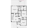 Second floor plan includes primary suite, two bedrooms, two baths, loft, and laundry area at 1956 Black Oak Dr, Shelbyville, IN 46176