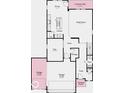 First floor plan featuring an open layout with kitchen, dining, great room and garage at 8711 Hollander Dr, Camby, IN 46113