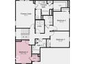 Second floor plan featuring 4 bedrooms and 2 bathrooms at 1924 White Oak Ln, Shelbyville, IN 46176