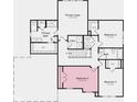 Second floor floor plan features primary suite with dual WICs, three additional bedrooms, and laundry at 6869 W Buck Stone Dr, McCordsville, IN 46055