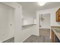 Clean, open concept kitchen flows into other living spaces, great for entertaining at 8920 Hunters Creek Dr # 101, Indianapolis, IN 46227