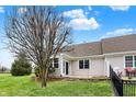 An expansive backyard with a patio and stone-step landscaping at 3447 Heathcliff Ct, Westfield, IN 46074