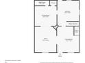 Detailed floor plan of the first floor, featuring living spaces and an office at 2023 Shelby St, Indianapolis, IN 46203