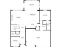 Main floorplan showing layout of the kitchen, living room, and dining room at 4148 Basswood Dr, Danville, IN 46122