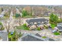 Aerial view of townhomes showcasing the community layout and surrounding neighborhood at 6059 S Bay Dr, Indianapolis, IN 46250