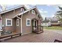 Backyard view with a spacious deck, perfect for outdoor entertaining at 6158 Ralston Ave, Indianapolis, IN 46220
