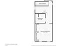 Second-floor plan highlighting the layout of the loft, bathroom, and primary bedroom in a well-designed space at 1021 Harlan St, Indianapolis, IN 46203