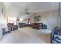 Comfortable living room with vaulted ceilings and lots of space for lounging at 839 Bough St, Whiteland, IN 46184
