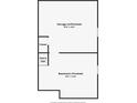 Basement floor plan showing a storage area and finished basement space at 11247 Reflection Point Dr, Fishers, IN 46037