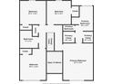 Second floor plan showing bedrooms, closets, and primary bathroom layout at 11247 Reflection Point Dr, Fishers, IN 46037
