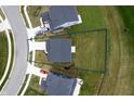 Aerial view of the home showcasing the property line, neighboring homes and surrounding landscape at 6925 Sable Point Dr, Brownsburg, IN 46112