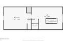 Upstairs floorplan featuring a loft, bedroom, and bathroom layout at 7609 Camby Rd, Indianapolis, IN 46113