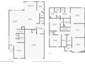 Home layout featuring kitchens, living room, bedrooms, bathrooms, and garage at 4941 Oak Hill Dr, Lebanon, IN 46052