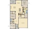 Layout of open-concept kitchen, great room, and owner's suite at 5332 W Glenview Dr, McCordsville, IN 46055