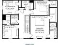 Second floor layout includes four bedrooms, two bathrooms, and laundry room at 7182 Finley Creek Dr, Whitestown, IN 46075