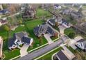 Expansive aerial view of a residential neighborhood with lush green lawns and mature trees at 5202 Logan Ln, Indianapolis, IN 46250