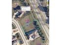 Aerial view of a vacant lot in a residential neighborhood at 6098 Horizon Dr, Columbus, IN 47201