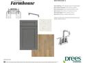 Bathroom design with gray cabinets, quartz countertops, chrome fixtures, and wood-look flooring at 141 Creststone Blvd, Westfield, IN 46074