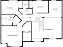 Second floor layout showcasing bedrooms, bathrooms, and a primary bedroom suite at 7034 Endicott Way, Indianapolis, IN 46259