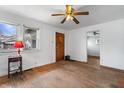 An inviting living room with wood floors, neutral paint, and entry view at 2035 Koehne St, Indianapolis, IN 46202
