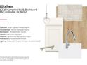 Kitchen cabinets, countertops, backsplash, faucet, flooring, hardware, and lighting combination at 6229 Hampton Walk Blvd, McCordsville, IN 46055