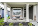 Inviting covered porch with seating area, perfect for enjoying the outdoors at 714 Faudree Dr, Westfield, IN 46074