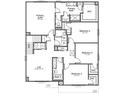 Detailed second floor plan showing bedrooms, bathrooms, laundry room, and a loft area at 1038 Stubble Run, Danville, IN 46122